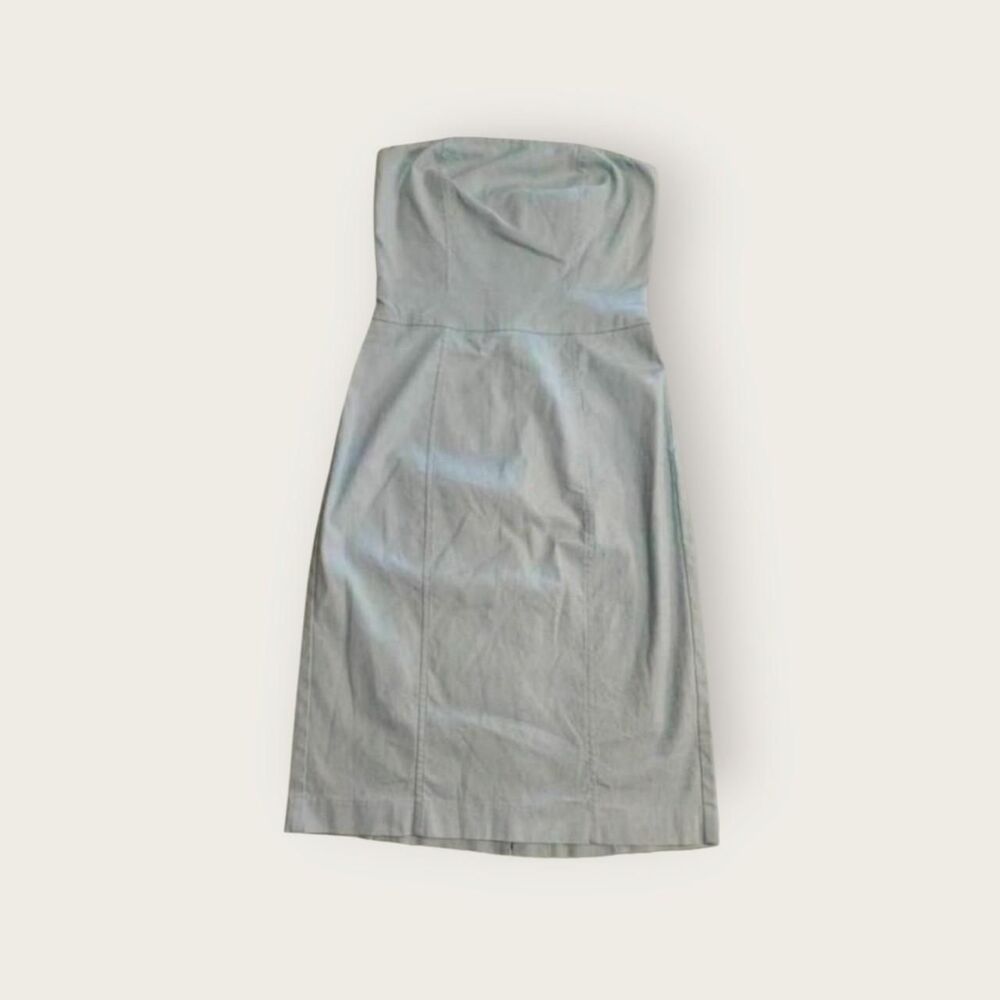 Vintage Y2k Express light blue strapless preppy empire waist mini dress Size 1/2